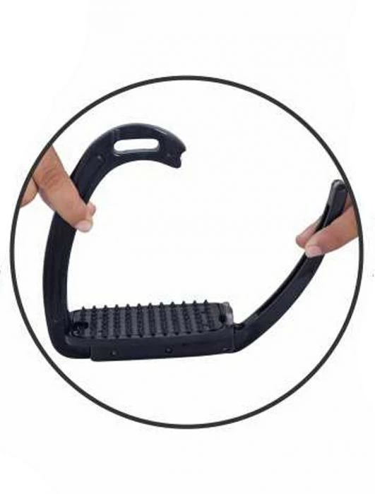 Horse Tech Super Safety Aluminum Stirrup Irons With Magnet, SILVER - Image 2