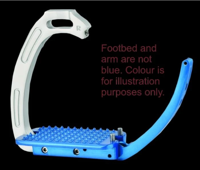 Horse Tech Super Safety Aluminum Stirrup Irons With Magnet, SILVER - Image 3