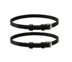 Black Leather Spur Straps