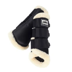 Eskadron Mesh Tendon Boots With Faux Fur Trim