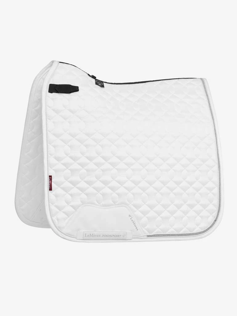 LeMieux Crystal Suede Dressage Saddle Pad - WHITE - Image 4